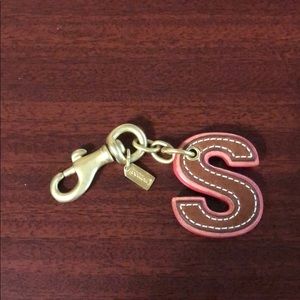 Coach leather keychain